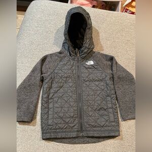 The North Face Boys Jacket Size 5T Hooded Puffer Fleece Hybrid Bambin